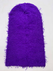 Balaclava Purple Knitted Distressed