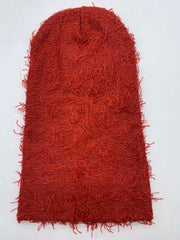 Balaclava Crimson Red Knitted Distressed