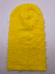 Balaclava Yellow Knitted Distressed
